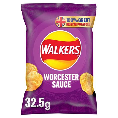 Walkers Worcester Sauce Crisps 325g Tesco Groceries