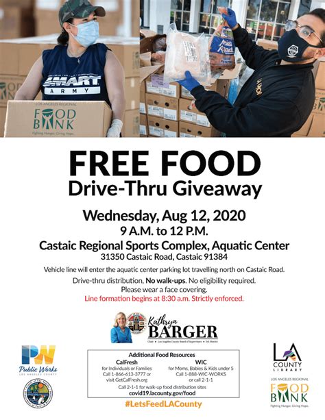 The food distributions will be held each wednesday, beginning at 1 p.m. SCVNews.com | Aug. 12: Drive-Thru Food Distribution at ...