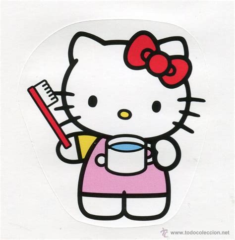 Pegatina Hello Kitty Cepillo Dientes Mira Mis Vendido En Venta