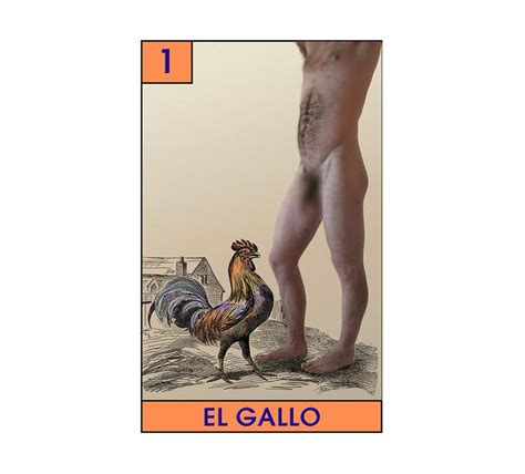El Gallo the Cock Limited Edition Digital Print Lotería Card Mature