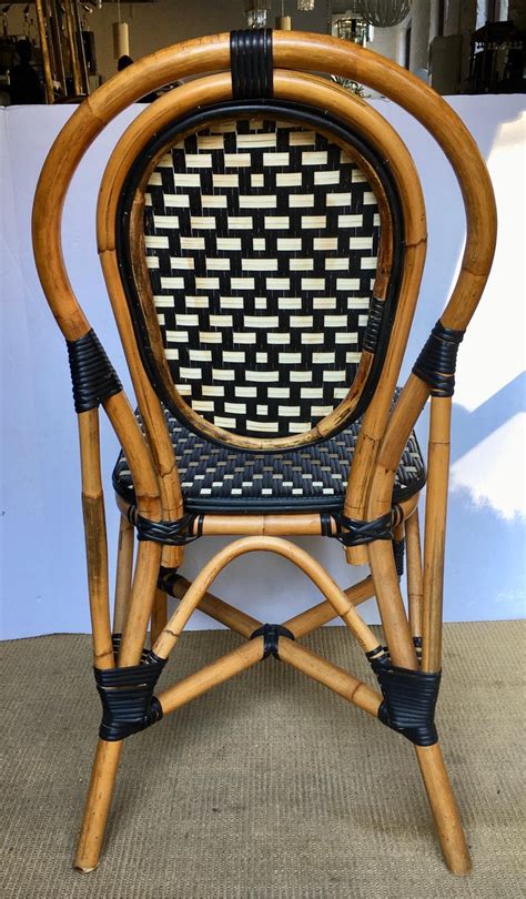 Bistro chair armless manufacturers ；armless french chair factory；bistro chair factory ： patio commercial outside restaurant chair bamboo look wicker weaving furniture use for dining room. French Style Parisian Cafe Bistro Rattan Dining Chair at ...