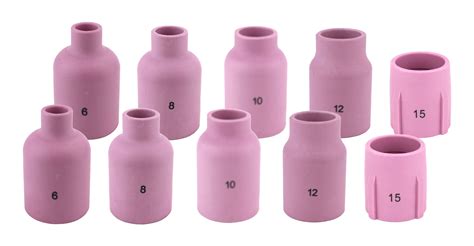Alumina Nozzle Cups For TIG Welding Torches Series 9 20 25 17 18 26