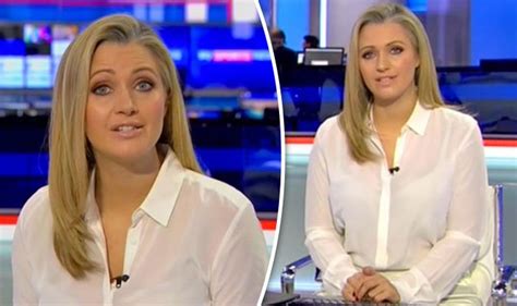 Sky Sports News Presenter Hayley Mcqueen Does A Kirsty Gallacher As She Flashes Bra In See