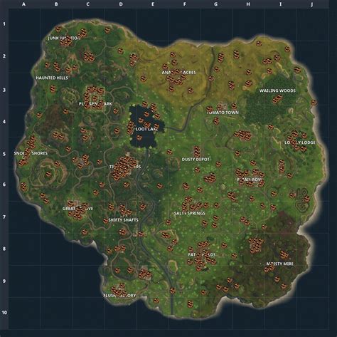All Chest Locations On New Map Fortnitebr