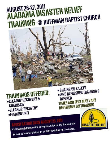 Disaster Relief Training Flyer