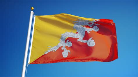 Bhutan Flag Waving In Slow Stock Footage Video 100 Royalty Free