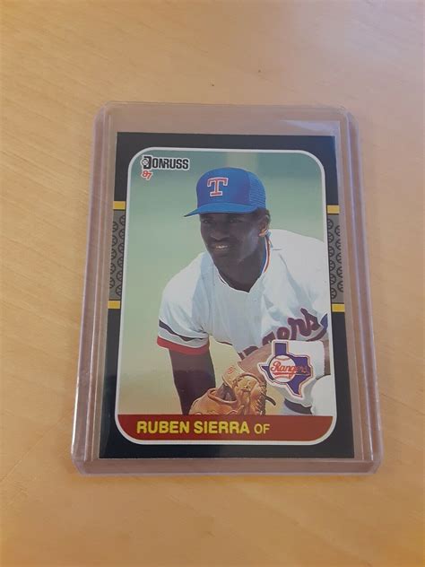 1987 Donruss 346 Ruben Sierra Texas Rangers Rookie Baseball Card Of