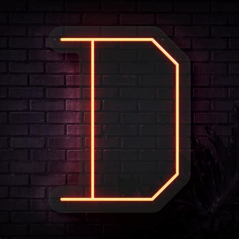 Personalized Initial Letter D Neon Sign | Sketch & Etch
