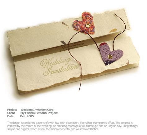 Recycled Paper Wedding Invitation Interesting Simple Wedding Cards