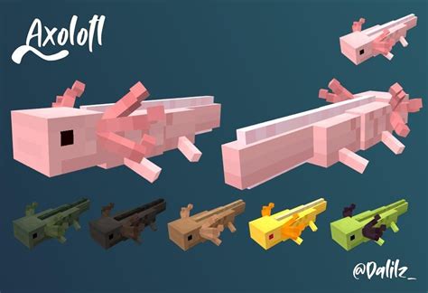 I Saw This And Its Of All The Axolotl Colors Minecraft