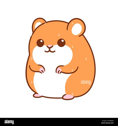 Cute Kawaii Hamster Dibujo Caricatura Divertida Mascota Imágenes