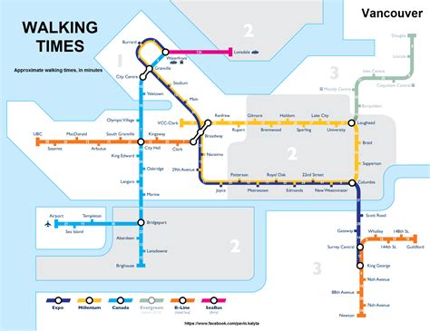 Map Of Walking Times Between Skytrain And B Line Stations News