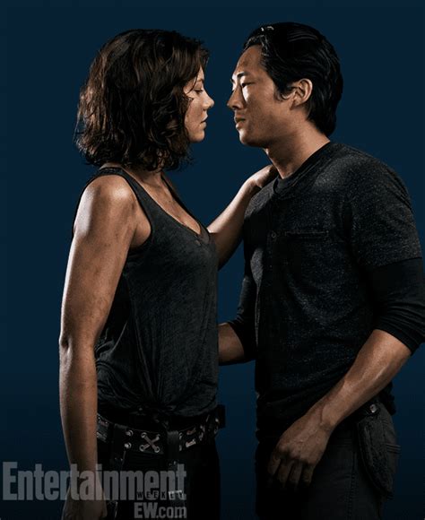 The Walking Dead Glenn And Maggie Lock Lips In Hot Photo And 