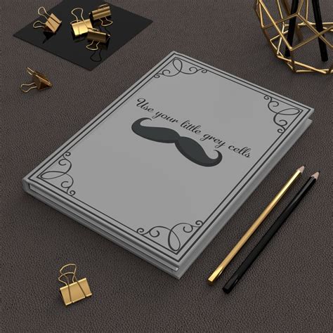 Hercule Poirot Use Your Little Grey Cells Hardcover Journal Hercule