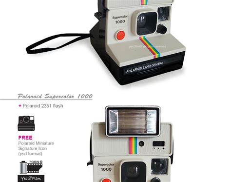 Yes2film Polaroid Supercolor 1000 With Polaroid 2351 Flash Rare