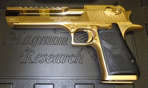 Magnum Research Mk Xix 24k Gold Plated Desert E For Sale