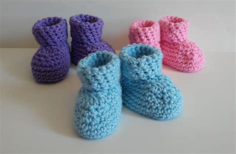 Easy Newborn Baby Booties Crochet Pattern Okiegirlblingnthings
