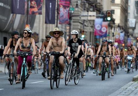 Hundreds Bare It All Or Just A Little During The Philly Naked Bike Ride