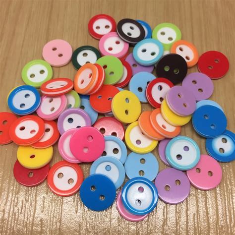 1000pcs Mixed Round Buttons 2 Holes Resin Button Baby Sewing