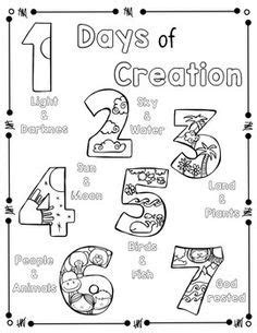 You can teach your children about creation with our coloring pages. Days of Creation Coloring Page and Handwriting Practice ...