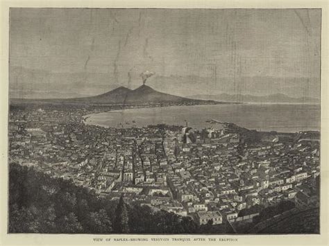 View Of Naples Showing Vesuvius Tranquil After The Eruption Giclee