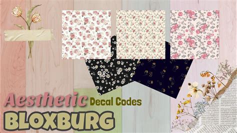 Aesthetic Floral Wallpapers Decals For Bloxburg Roblox Youtube
