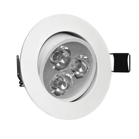 When installed it appears to have light shining from a hole in the ceiling. 3W Angle Adjustment Recessed Spotlight LED Ceiling Downlight