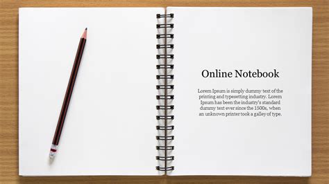 Creative Online Notebook Powerpoint Presentation Template