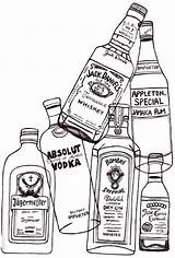 Coloring Stress Alcohol Release Drawing Bottles sketch template