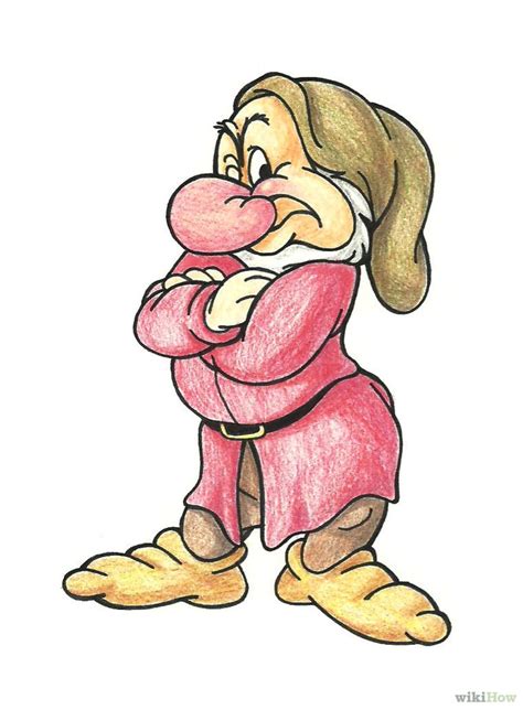 How To Draw Grumpy From The Seven Dwarfs Disney Character Drawings