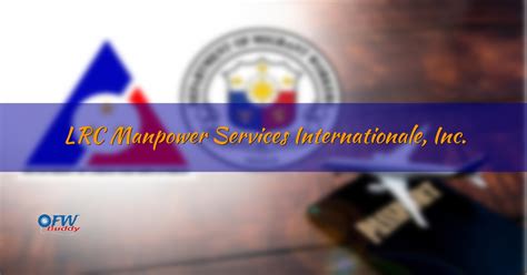 Lrc Manpower Services Internationale Inc Agency Abroad Ofw Buddy