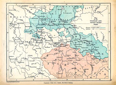 Map Of The Silesian Wars And The Seven Years War 1740 1763