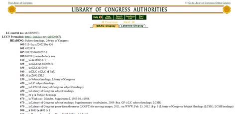 Subject cataloging division, subject headings, library of congress, analyse documentaire. Library Of Congress Subject Headings Lcsh
