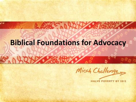 Ppt Biblical Foundations For Advocacy Powerpoint Presentation Free