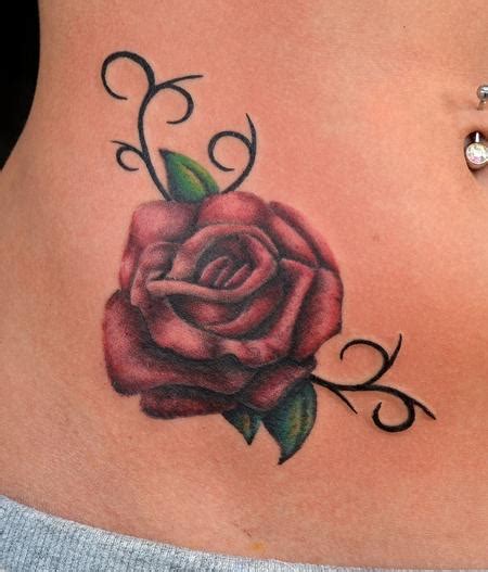 1990tattoos Rose Tattoos On Hips