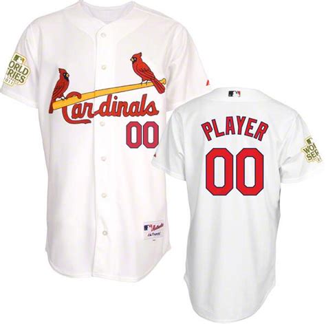 St Louis Cardinals Authentic Home White Baseball Jersey By Majestic
