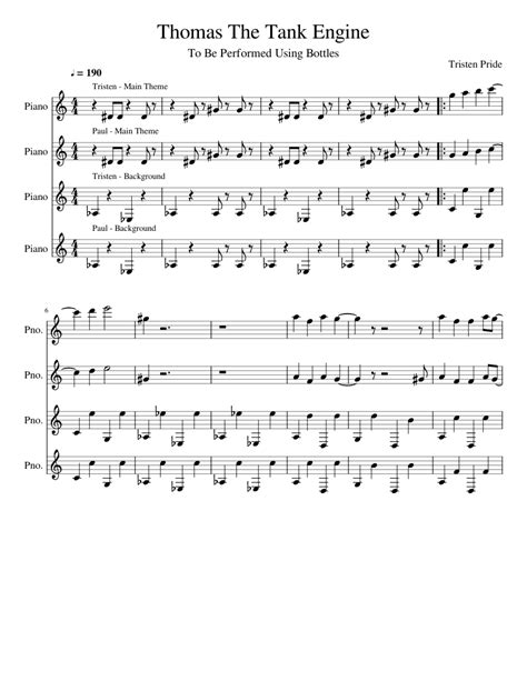 Thomas The Tank Engine Sheet Music For Piano Download Free In Pdf Or