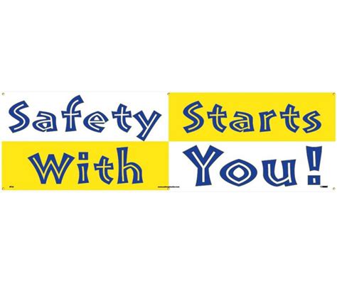 Workplace Safety Banner Safety Starts With You Accident Prevention 3