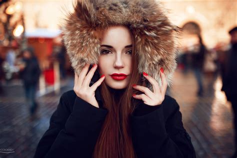 We have a massive amount of desktop and mobile backgrounds. Girl in a fur hood wallpapers and images - wallpapers ...