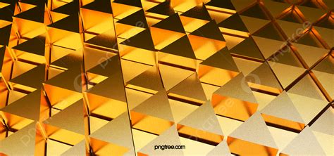 Triangular Prism Decoration Golden 3d Background Background 3d