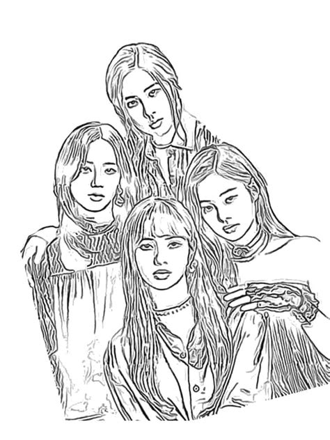 Blackpink Free Printable Coloring Page Free Printable Coloring Pages