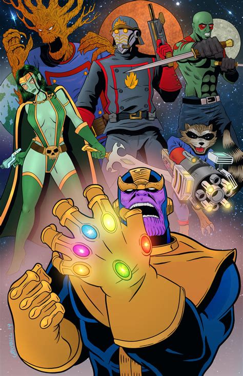 Thanos And The Guardians Of The Galaxy By Georgegraybill On Deviantart
