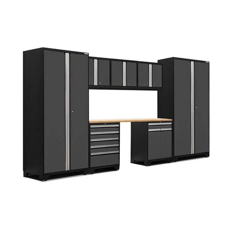 • ready to customize with a paint or stain of your choice • cabinets ship. NewAge Products Pro 3 Series 85 in. H x 156 in. W x 24 in. D 18-Gauge Welded Steel Bamboo ...