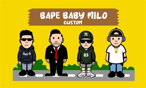 Draw Cool Bape Baby Milo Character For You By Aldvisual Fiverr