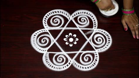 3 Dots Small Beginners Rangoli Kolam Designs By Easy Rangoli Suneetha