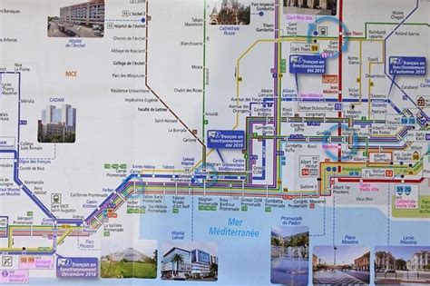 Central Nice Transport Map Cote Dazur France France Travel Guide