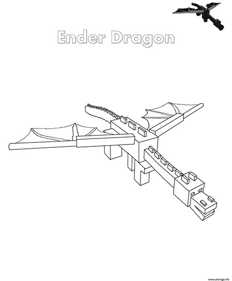 Coloriage Ender Dragon Minecraft
