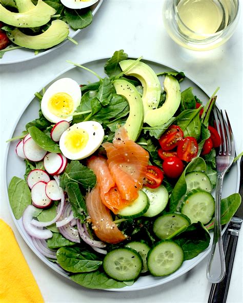 Smoked Salmon Cobb With Everything Bagel Vinaigrette The Dinner Shift