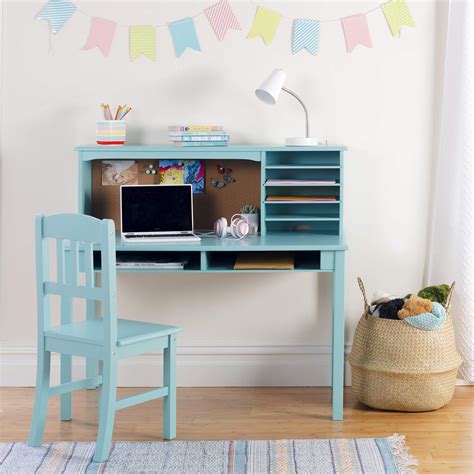 Guidecraft Childrens Media Desk And Chair Set Teal Students Study
