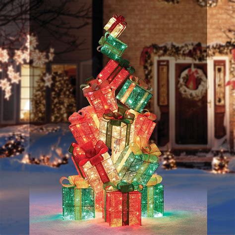 Everstar Led Christmas Holiday Lighted Twinkling Present Gift Box